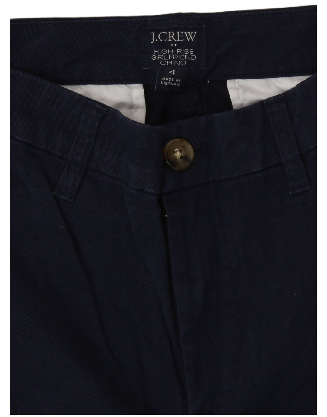 Γυναικείο παντελόνι Chino J. Crew US 4 Small W28 L27 Navy Blue Classic