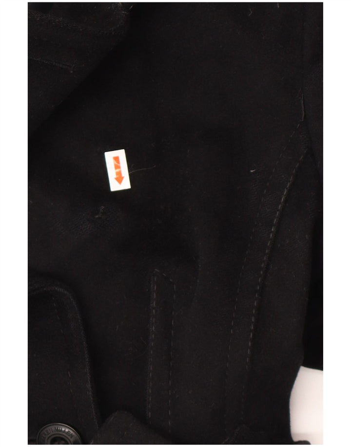 KAREN MILLEN Γυναικεία καμπαρντίνα UK 8 Small Black Wool