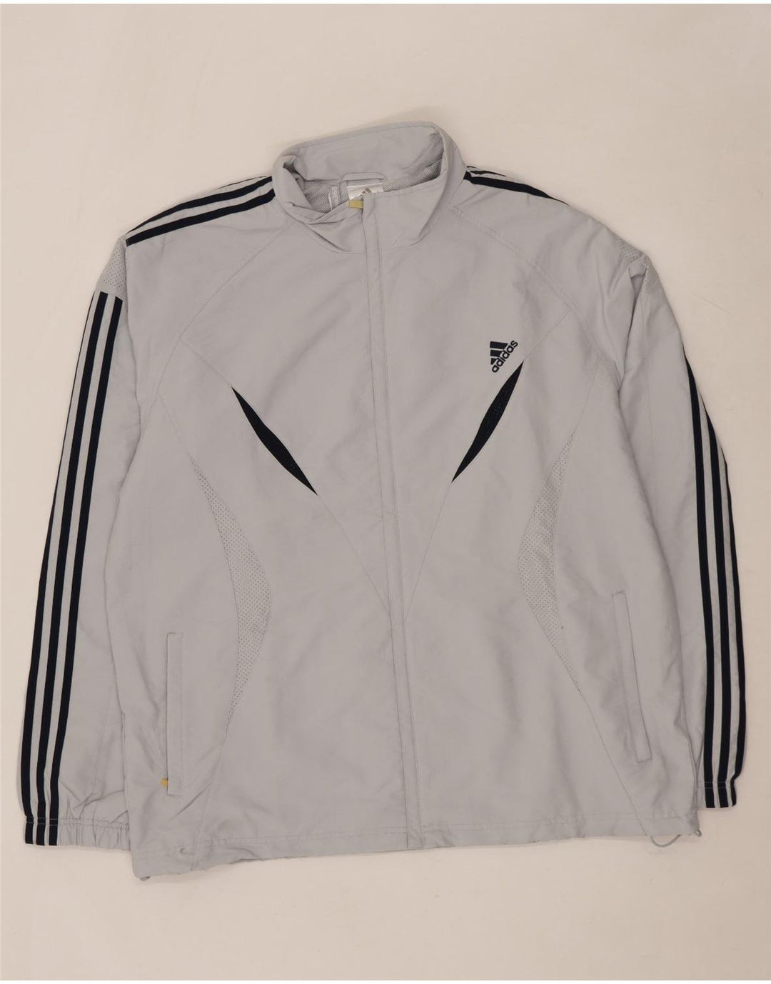 ADIDAS Mens Clima 365 Rain Jacket UK 42 XL Grey Colorblock Polyester