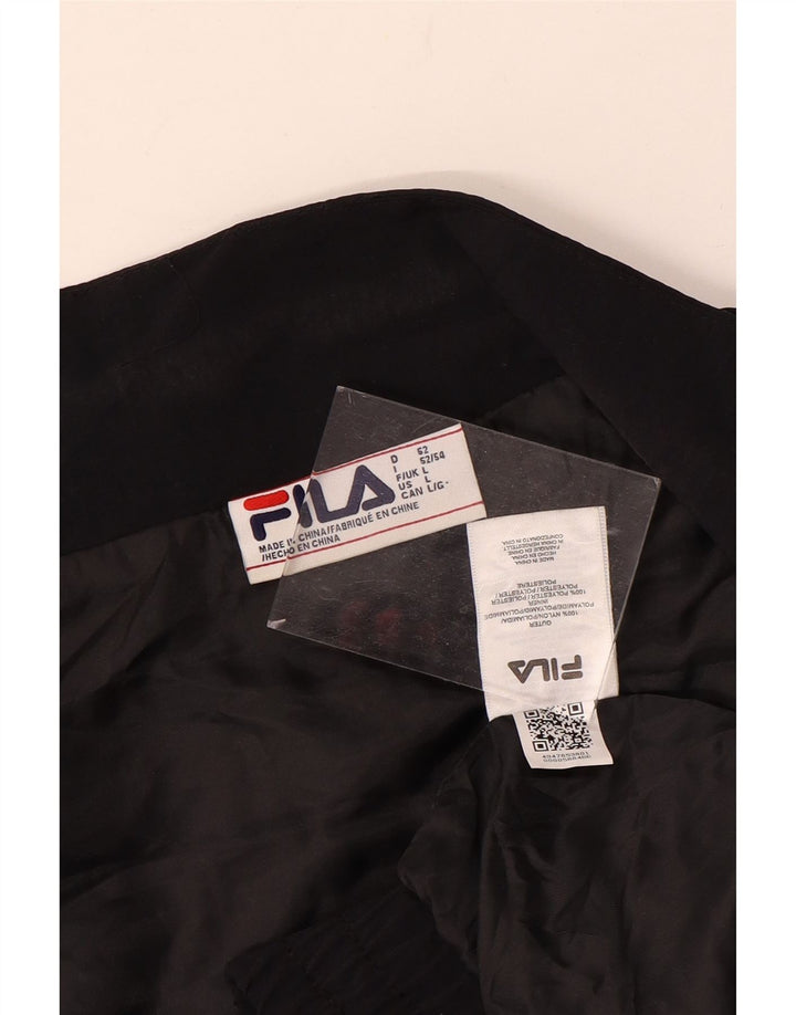 Ανδρική αθλητική φόρμα Fila Top Jacket Μεγάλο Μαύρο Χρώμα Πολυεστέρας