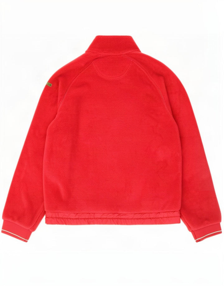 Champion Womens Zip Fleece Jumper UK 16 Large Red Polyester