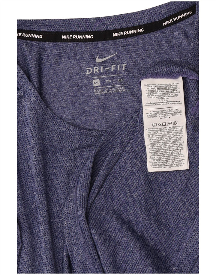 Ανδρικό T-shirt Nike Dri Fit Top 2XL Navy Blue Polyester