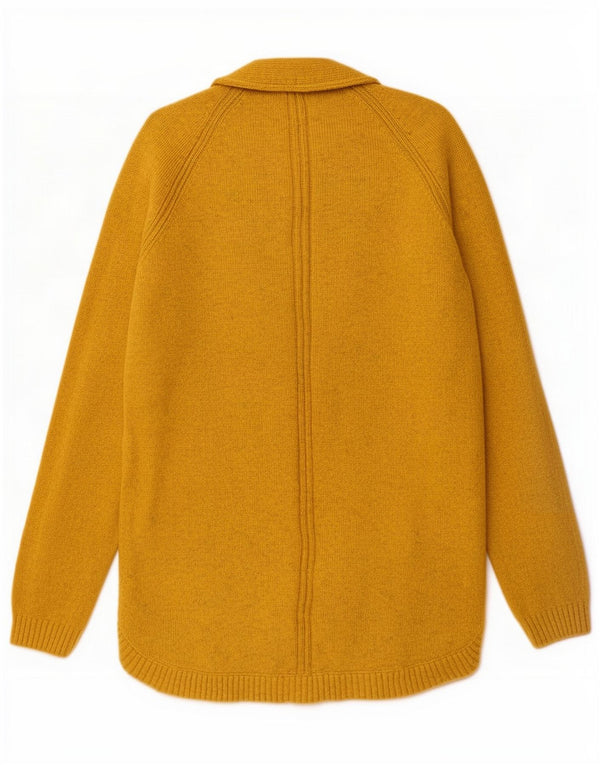 Fat Face Γυναικείο ανοιχτό πουλόβερ ζακέτα UK 8 Small Yellow Cotton