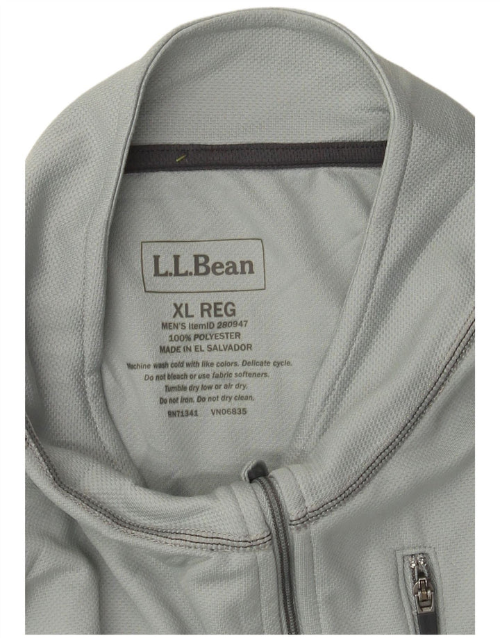 Ανδρική φόρμα πουλόβερ με φερμουάρ L.L.Bean Top XL Grey Colourblock Polyester