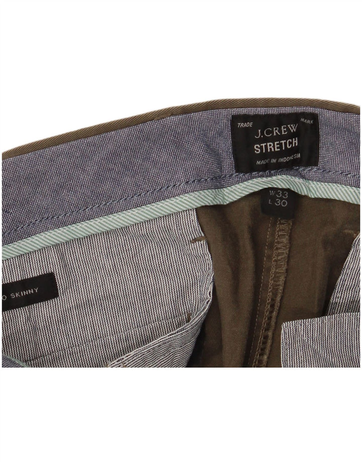 J. CREW Ανδρικό Παντελόνι Chino Slim W33 L30 Χακί Βαμβακερό