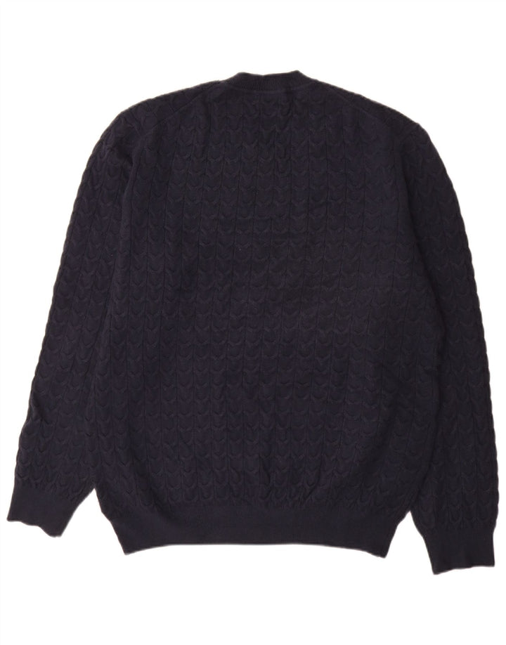 Ανδρικό πουλόβερ Massimo Dutti Crew Neck Jumper XL Navy Blue Viscose