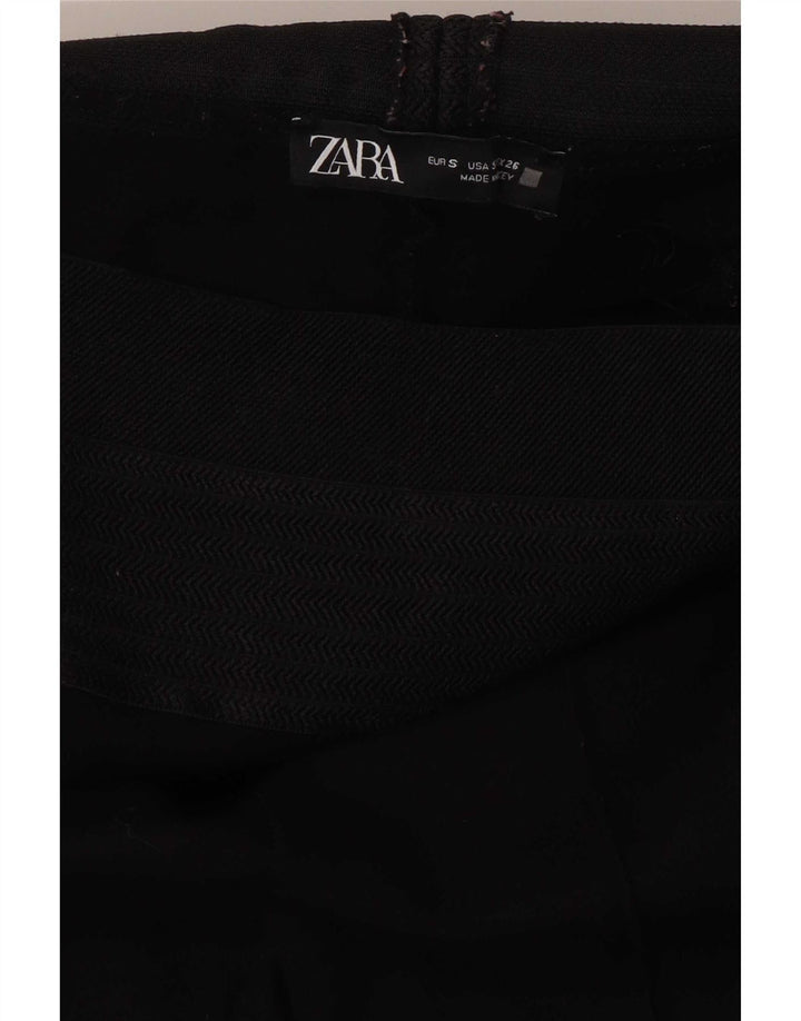 Zara Γυναικεία κολάν Crop UK 8 Small Black Ψαροκόκαλο