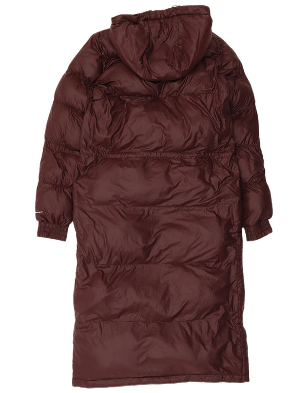 Γυναικείο Columbia Omni-Heat Hooded Oversized padded παλτό UK 10 Small Maroon