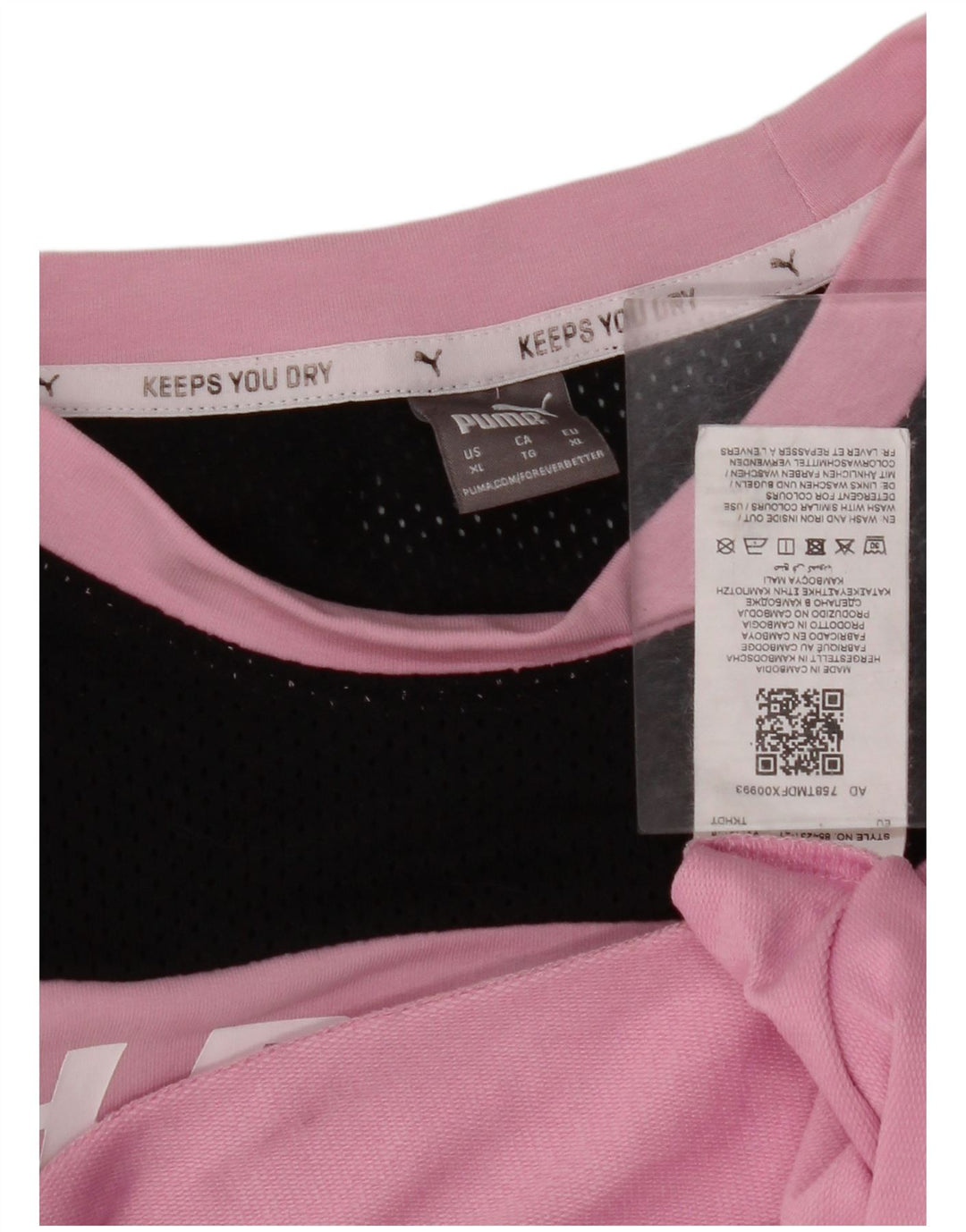 Γυναικείο γραφικό μπλουζάκι PUMA Top UK 18 XL Pink Colourblock Βαμβακερό