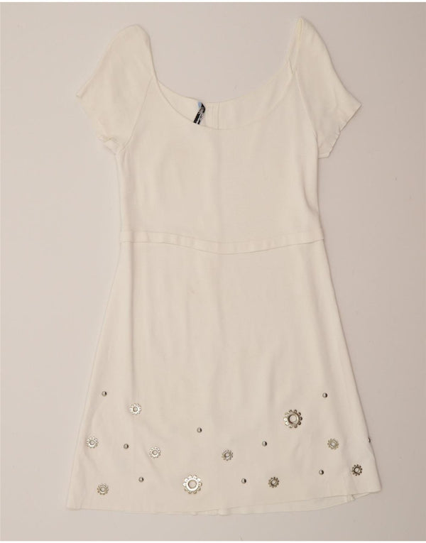 Γυναικείο φόρεμα Blumarine Off Shoulder UK 10 Small White Viscose