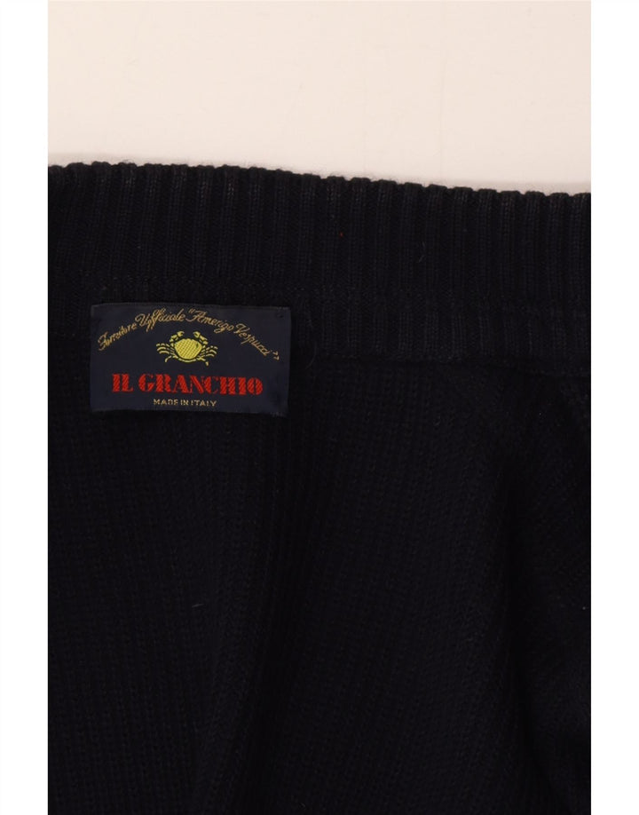 Ανδρικό πουλόβερ με ζακέτα Il Granchio XL Navy Blue