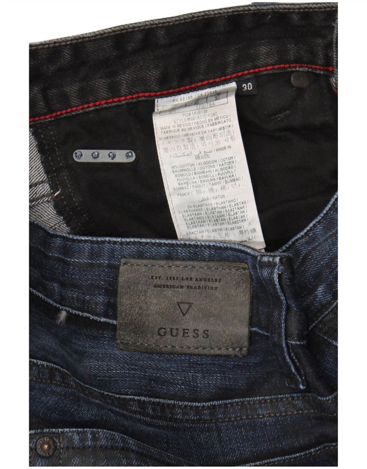 Ανδρικό τζιν Guess Straight W30 L32 Navy Blue Cotton