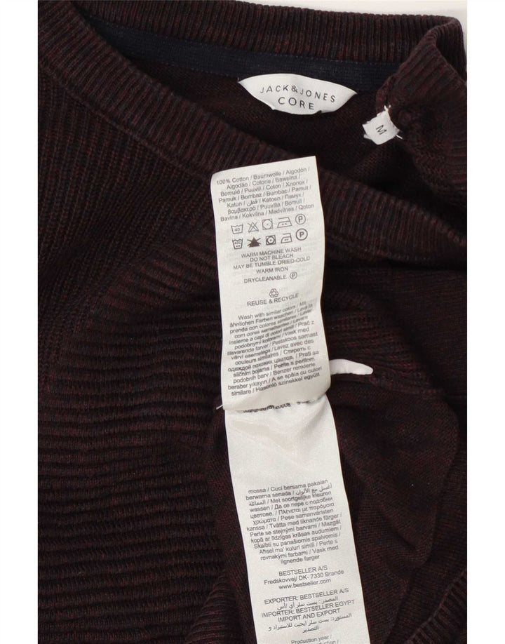 Jack & Jones Ανδρικό πουλόβερ με κανονική εφαρμογή με λαιμόκαυστο μεσαίο μπορντό