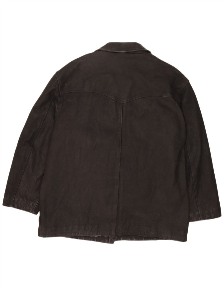 Vintage Ανδρικό Δερμάτινο Μπουφάν UK 42 XL Μαύρο
