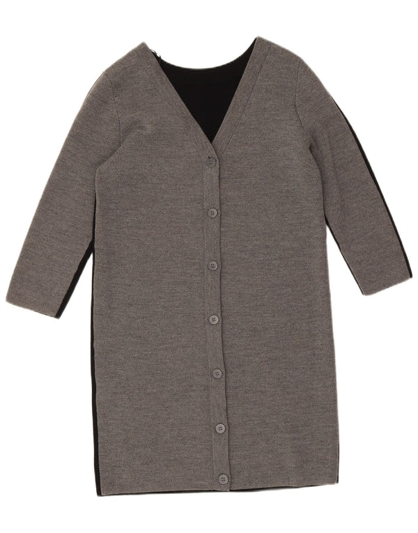 Cos Γυναικείο πουλόβερ Longline Cardigan UK 6 XS Grey Colourblock