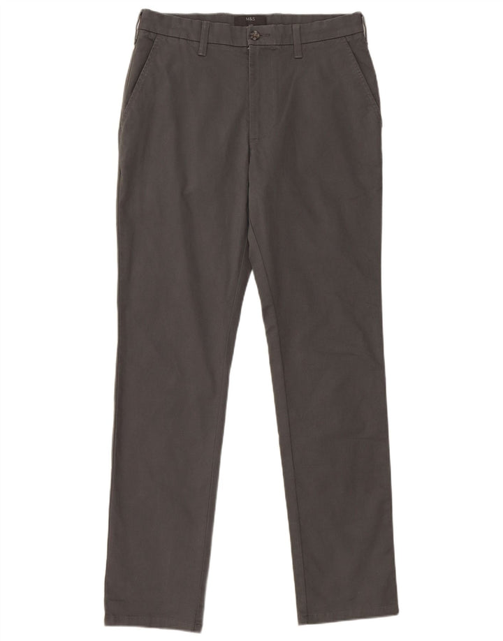 Marks & Spencer Ανδρικό Slim παντελόνι Chino W30 L31 Γκρι βαμβακερό