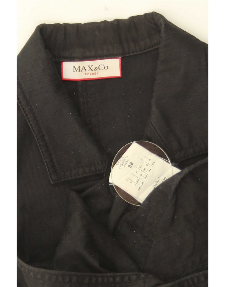 Max & Co. Γυναικείο σακάκι 2 κουμπιών 3/4 μανίκια UK 6 XS μαύρο βαμβακερό