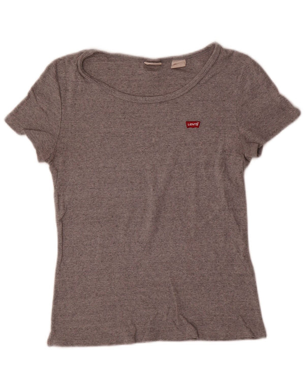 Γυναικείο T-Shirt Levi's Top UK 8 Small Grey Flecked