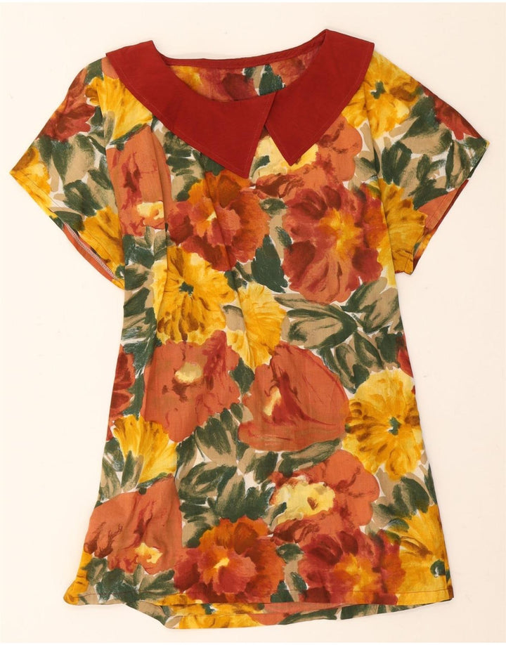 Vintage Γυναικείο Φόρεμα A-Line UK 14 Medium πολύχρωμο Floral