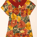 Vintage Γυναικείο Φόρεμα A-Line UK 14 Medium πολύχρωμο Floral