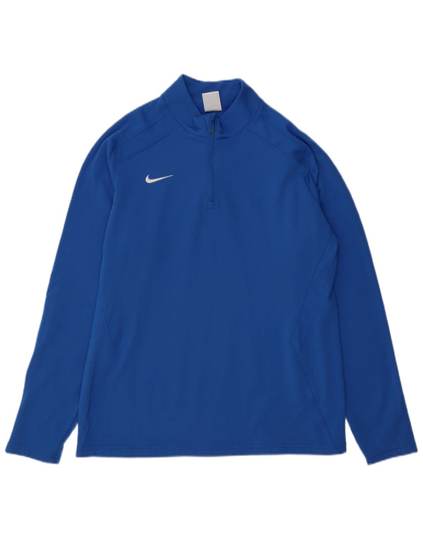 Γυναικεία φόρμα πουλόβερ με φερμουάρ NIKE Top UK 18 XL Blue Polyester