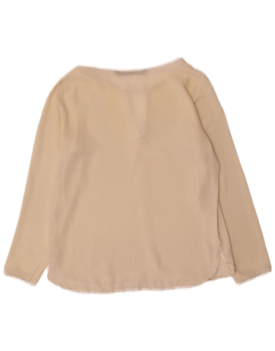 Zara Γυναικεία μακρυμάνικη μπλούζα τοπ UK 10 Small Beige