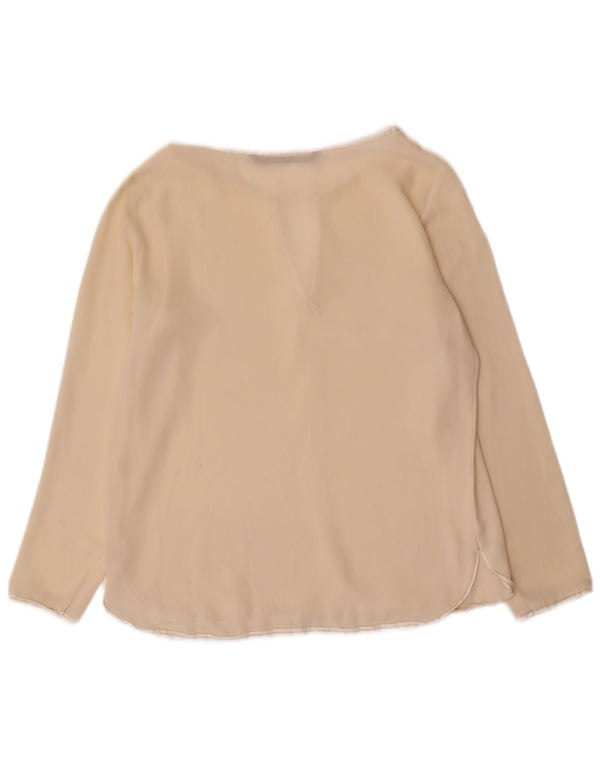 Zara Γυναικεία μακρυμάνικη μπλούζα τοπ UK 10 Small Beige