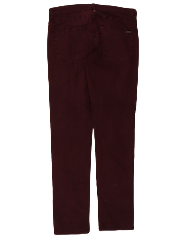 Zara Γυναικείο Slim Jeans W32 L32 Βουργουνδί