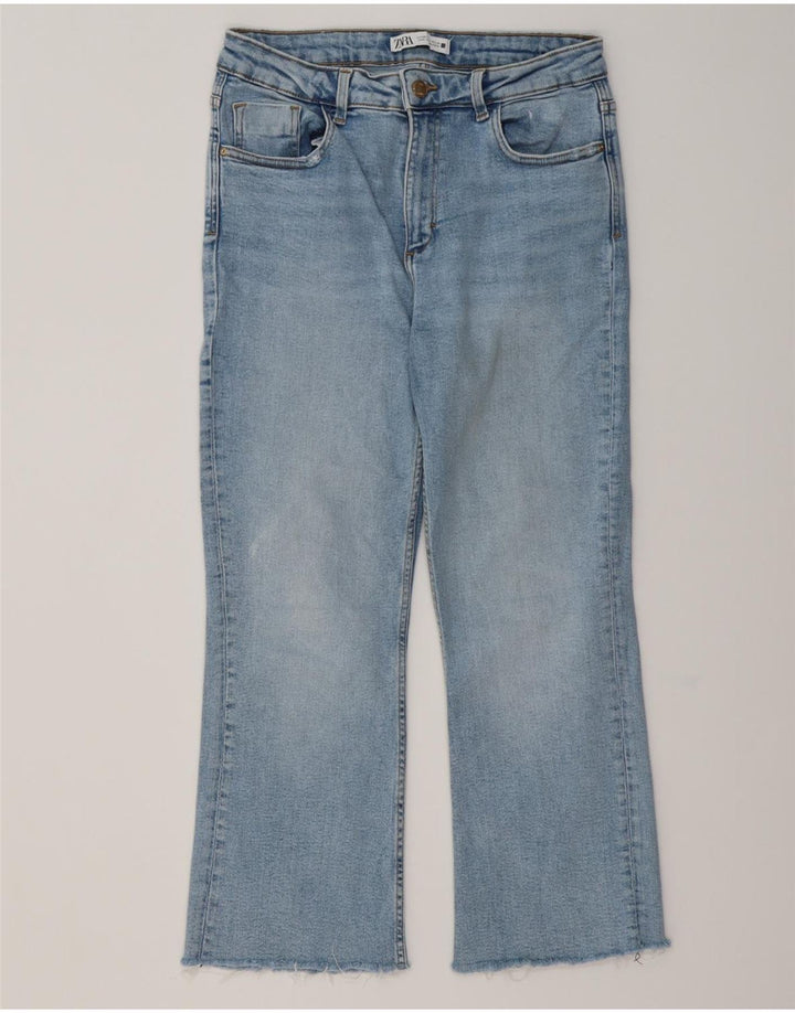 ZARA Γυναικεία Crop Bootcut Jeans EU 40 Medium W30 L25 Blue Cotton