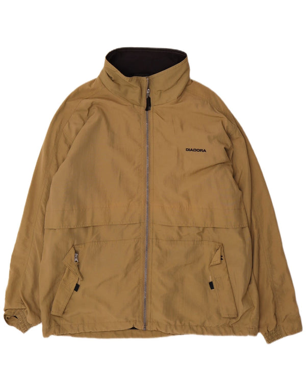 Diadora Ανδρικό μπουφάν βροχής με κουκούλα UK 42 XL Khaki Polyamide