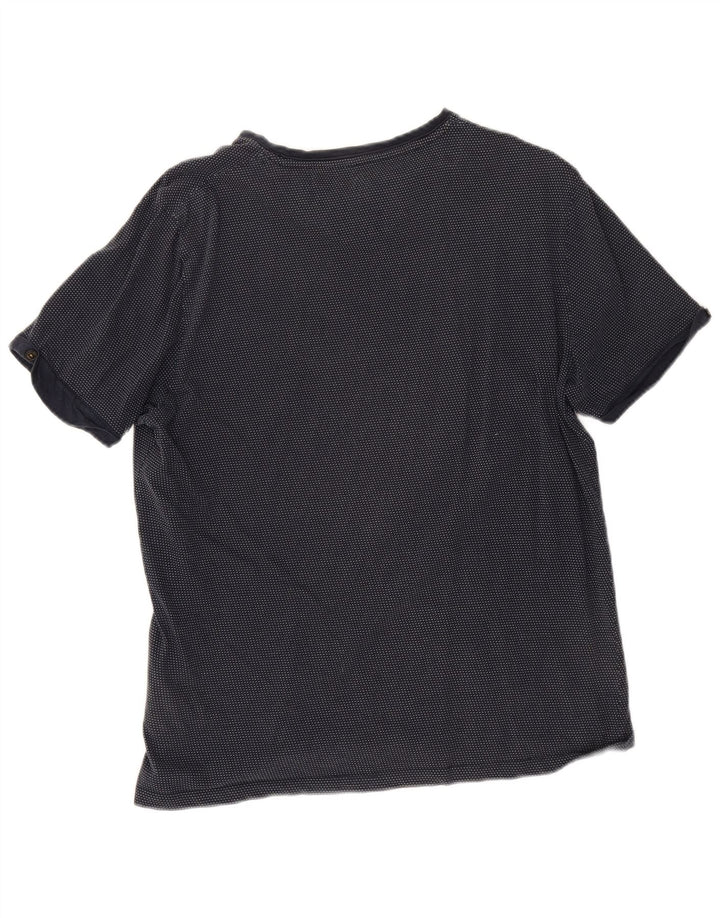 Ανδρικό T-Shirt Ted Baker Top Size 4 Large Navy Blue από βαμβάκι