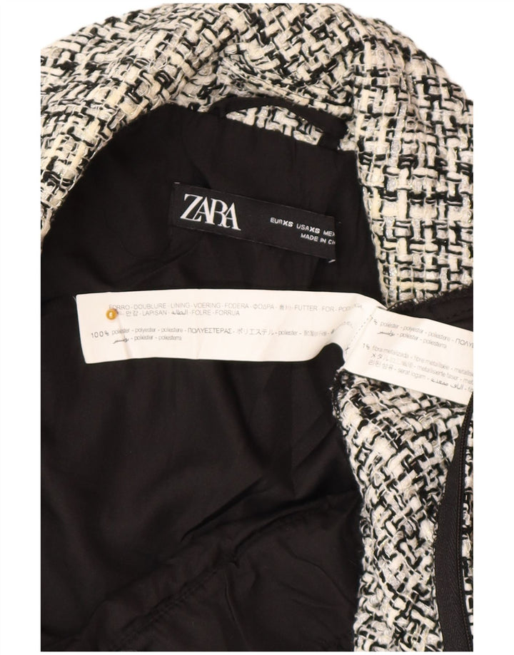 Zara Γυναικείο Αμάνικο Playsuit UK 6 XS Grey Check Polyester