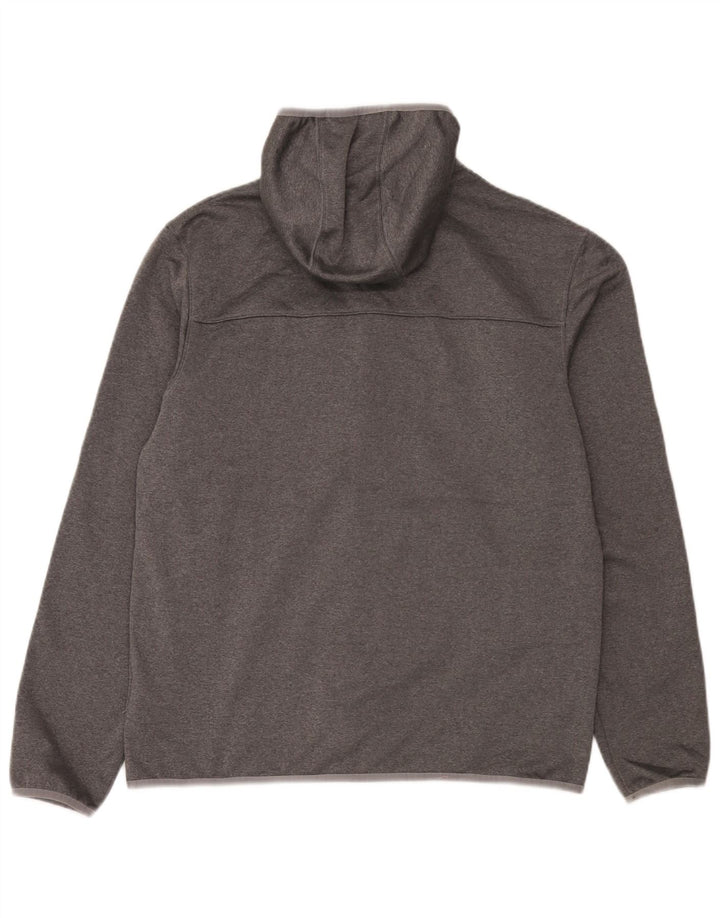 Ανδρικό πουλόβερ με κουκούλα με φερμουάρ North Face μεγάλο γκρι πολυεστέρα