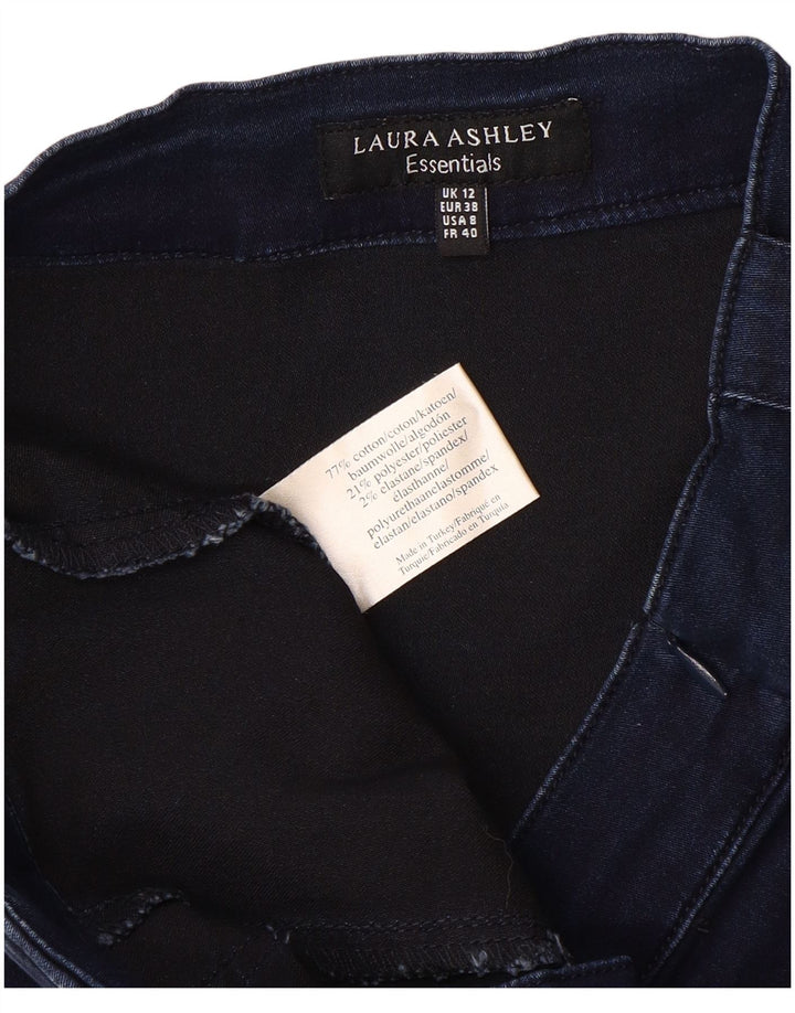 LAURA ASHLEY Γυναικεία τζιν φούστα UK 12 Medium W32 Navy Blue Cotton