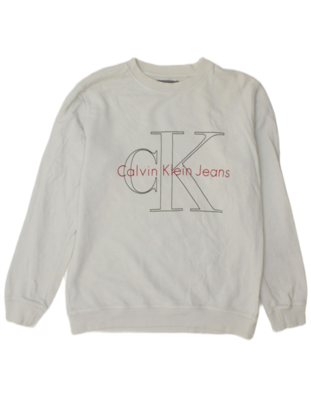 Ανδρικό φούτερ Calvin Klein Jeans Graphic Regular Fit Jumper Medium White