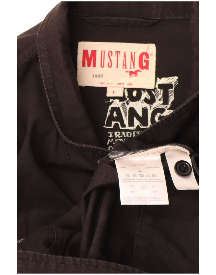 Mustang Mens Utility Jacket UK 40 Large Brown Βαμβακερό
