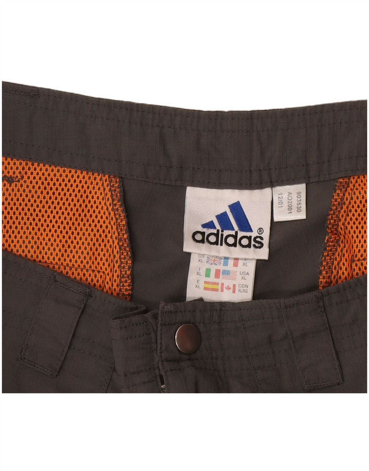 Ανδρικό casual σορτς Adidas XL W38 σε γκρι πολυεστέρα