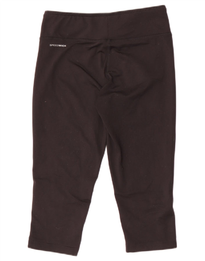 REEBOK Γυναικεία Κάπρι Κολάν UK 8/10 Μικρός Μαύρος Πολυεστέρας