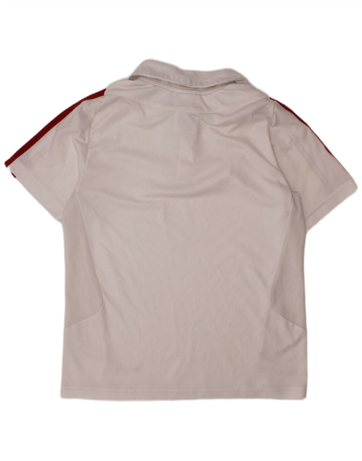 Πουκάμισο ADIDAS για αγόρι Climacool Polo 9-10 ετών Λευκός Πολυεστέρας