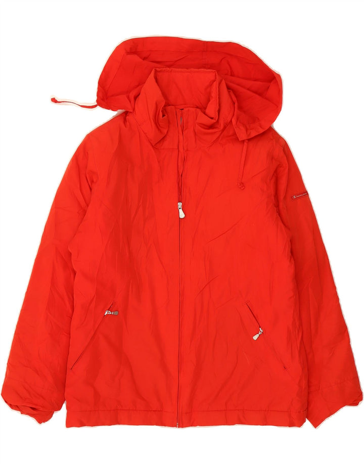 CHAMPION Womens Hooded Rain Jacket UK 10 Small Red Vintage Champion and Second-Hand Champion from Messina Hembry 