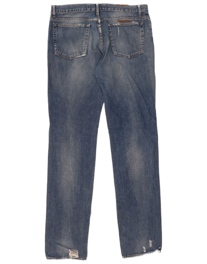 Ανδρικό τζιν Cavalli Distressed Straight W36 L35 Μπλε βαμβακερό