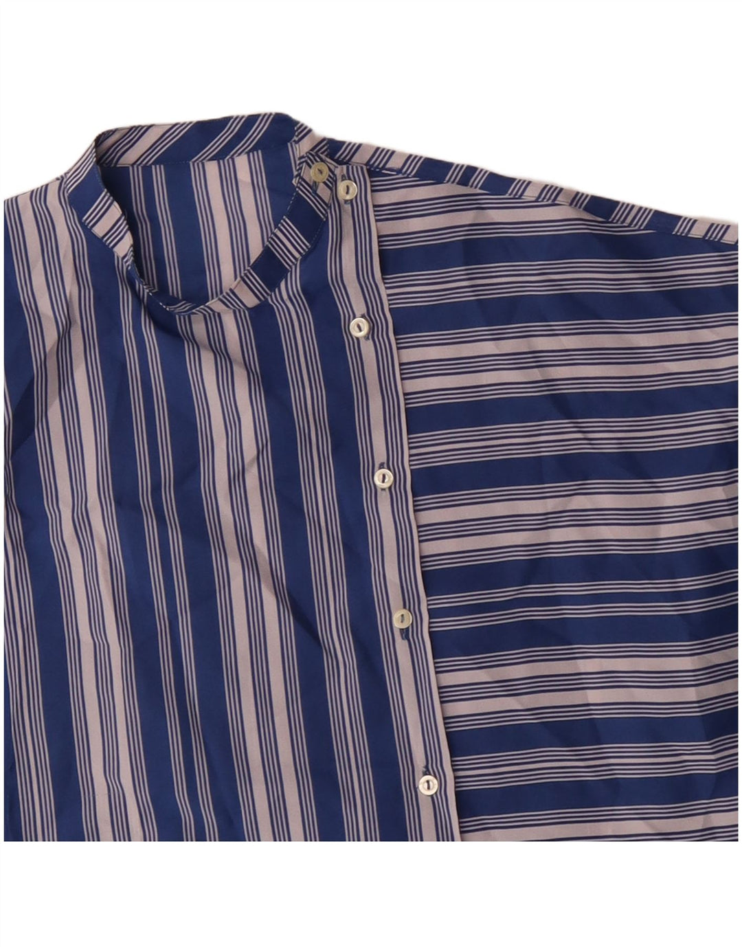 VINTAGE Γυναικείο πουκάμισο Μπλούζα UK 18 XL Μπλε ριγέ