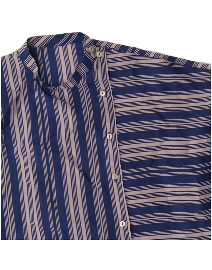 VINTAGE Γυναικείο πουκάμισο Μπλούζα UK 18 XL Μπλε ριγέ