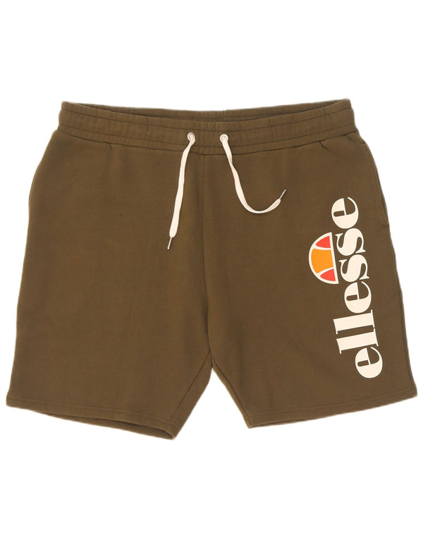 Ανδρικό γραφικό αθλητικό σορτς Ellesse 2XL Χακί Βαμβακερό