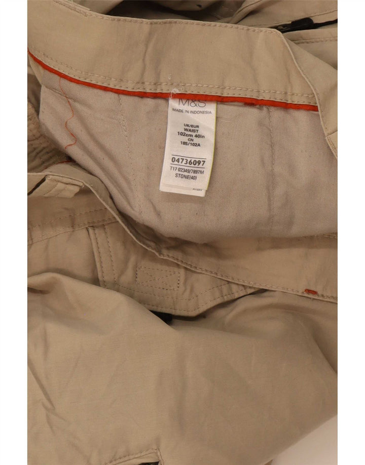 Ανδρικό σορτς βερμούδα Marks & Spencer Cargo W40 XL Μπεζ βαμβακερό