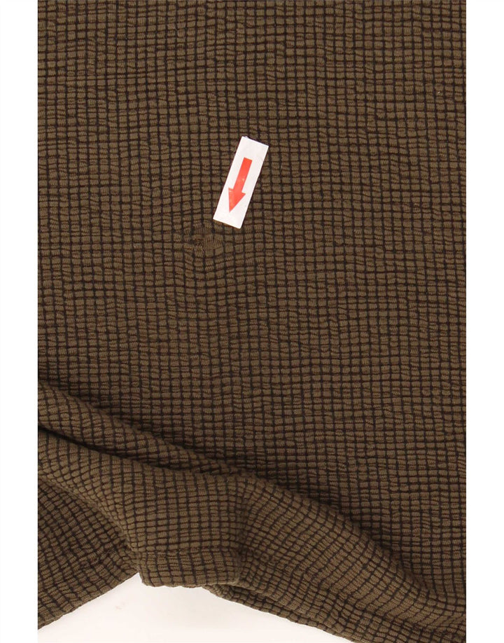 Zara γυναικεία υπερμεγέθη τοπ 3/4 μανίκια UK 14 μεσαία χακί βισκόζη