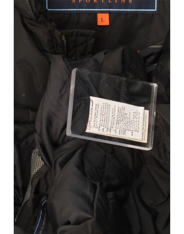 Μεγάλο μαύρο δέρμα Harmont & Blaine Ανδρικό padded Gilet UK 40