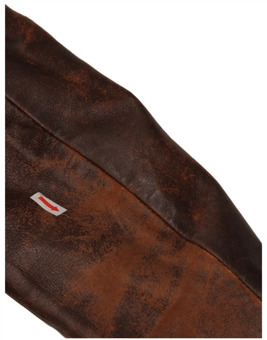 Vintage Γυναικείο Crop Δερμάτινο Μπουφάν UK 10 Small Brown