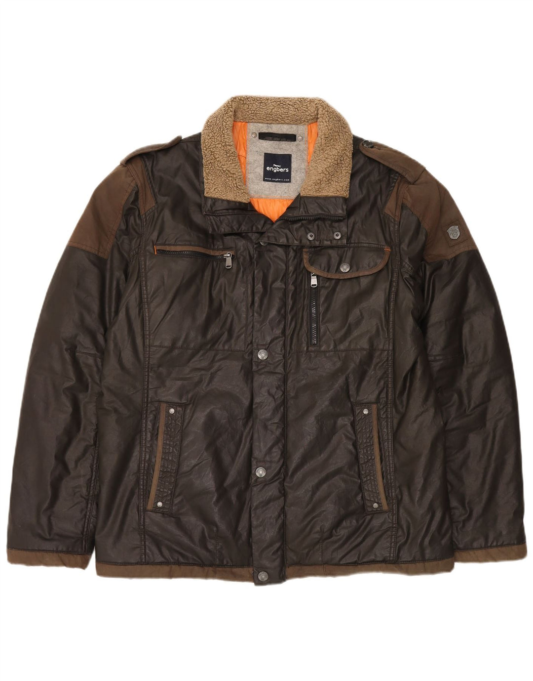 Ανδρικό Military Jacket Engbers UK 44 2XL Καφέ Βαμβακερό