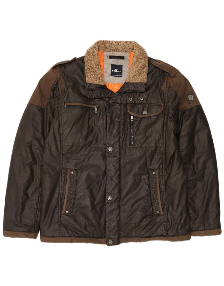 Ανδρικό Military Jacket Engbers UK 44 2XL Καφέ Βαμβακερό